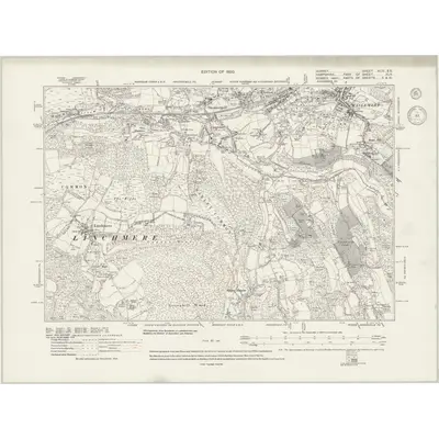 1913 Map of Surrey XLIV.SE, 1943 Print