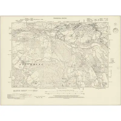 1938 Map of Surrey XLIV.SE, 1944 Print