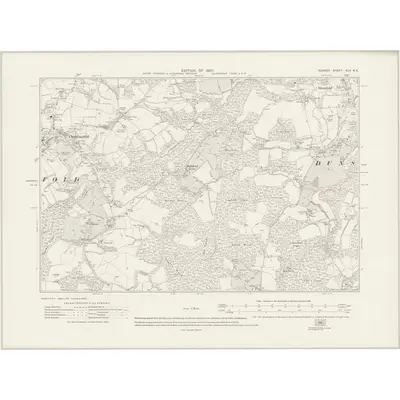 1913 Map of Surrey XLV.NE, 1920 Print