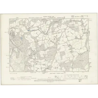 1895 Map of Surrey XLV.SW, 1899 Print