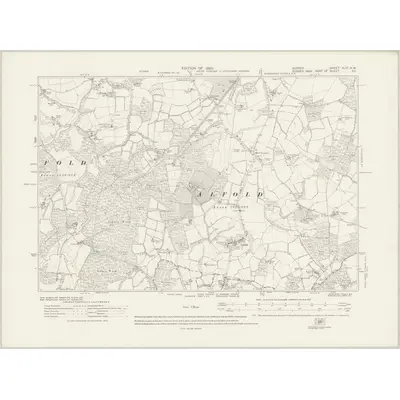 1913 Map of Surrey XLVI.NW, 1920 Print