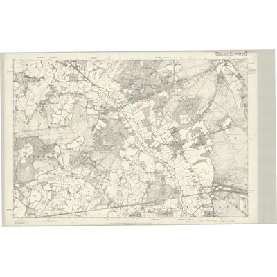 1871 Map of Surrey XV, 1872 Print