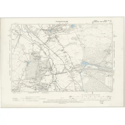 1894 Map of Surrey XV.SE, 1898 Print