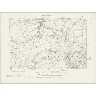 1938 Map of Surrey XVI.NE, 1944 Print