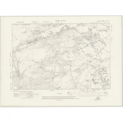 1913 Map of Surrey XVI.NW, 1920 Print