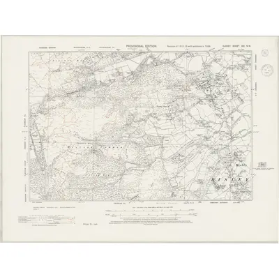 1938 Map of Surrey XVI.NW, 1944 Print