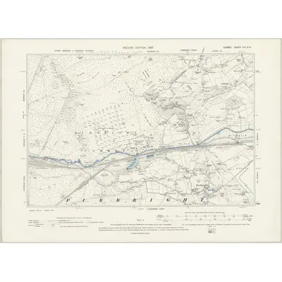 1895 Map of Surrey XVI.SW, 1897 Print