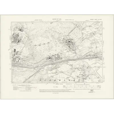 1918 Map of Surrey XVI.SW, 1920 Print