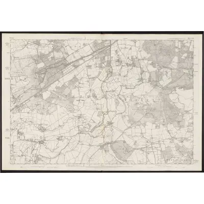 1870 Map of Surrey XVII, 1872 Print