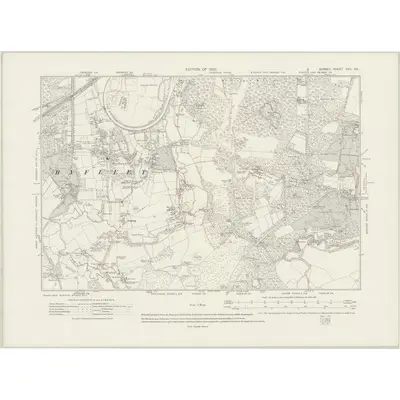 1912 Map of Surrey XVII.NE, 1920 Print