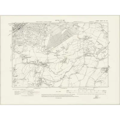 1912 Map of Surrey XVII.SW, 1920 Print