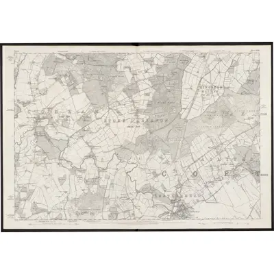 1867 Map of Surrey XVIII, 1871 Print