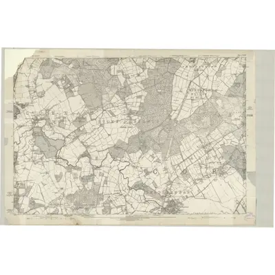 1867 Map of Surrey XVIII, 1871 Print