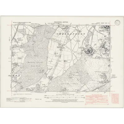 1938 Map of Surrey XVIII.NE, 1945 Print