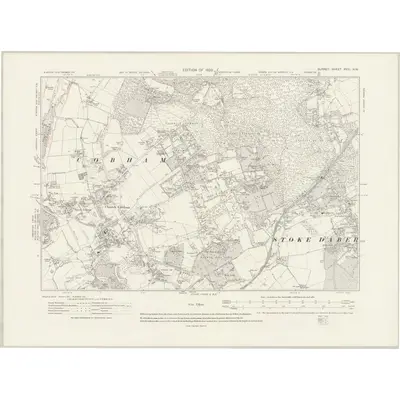 1912 Map of Surrey XVIII.NW, 1920 Print