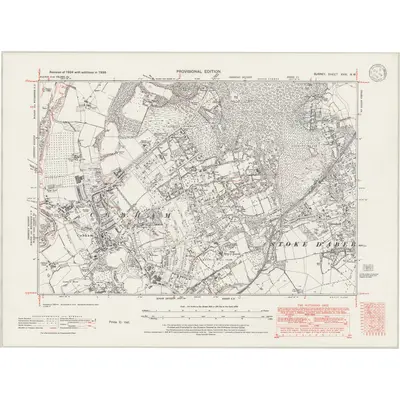 1938 Map of Surrey XVIII.NW, 1946 Print