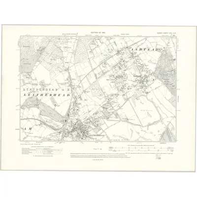 1912 Map of Surrey XVIII.SE, 1915 Print