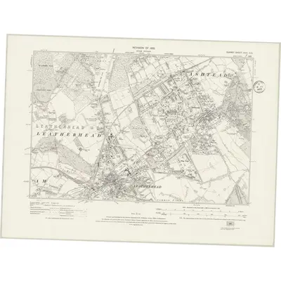 1932 Map of Surrey XVIII.SE, 1935 Print