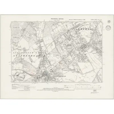 1938 Map of Surrey XVIII.SE, 1944 Print