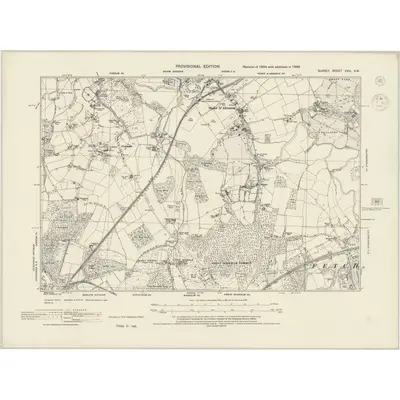 1938 Map of Surrey XVIII.SW, 1944 Print
