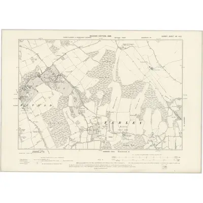 1894 Map of Surrey XX.NE, 1898 Print