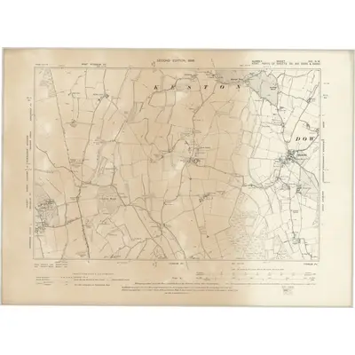 1894 Map of Surrey XXI.NW, 1898 Print