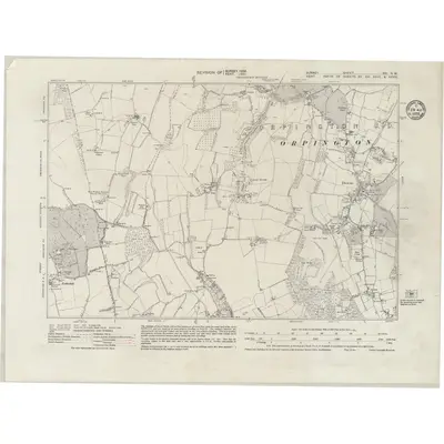 1933 Map of Surrey XXI.NW, 1935 Print