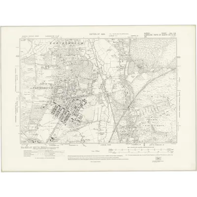 1912 Map of Surrey XXII.NE, 1920 Print