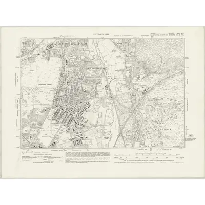 1930 Map of Surrey XXII.NE, 1932 Print
