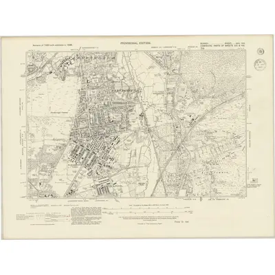 1938 Map of Surrey XXII.NE, 1944 Print