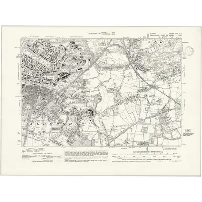 1934 Map of Surrey XXII.SE, 1938 Print