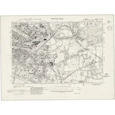 1938 Map of Surrey XXII.SE, 1944 Print