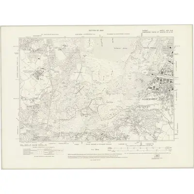 1913 Map of Surrey XXII.SW, 1920 Print