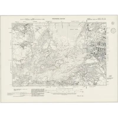 1938 Map of Surrey XXII.SW, 1944 Print
