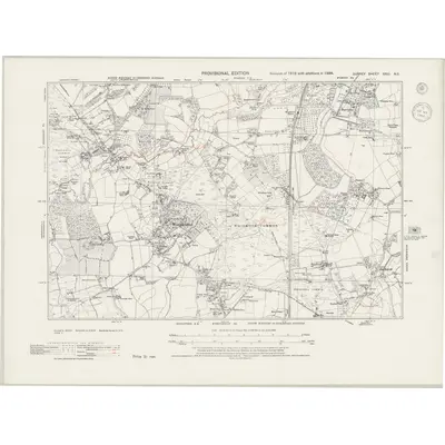 1938 Map of Surrey XXIII.NE, 1944 Print