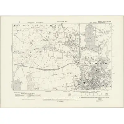 1913 Map of Surrey XXIII.SE, 1920 Print