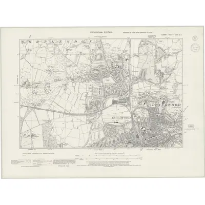 1938 Map of Surrey XXIII.SE, 1944 Print