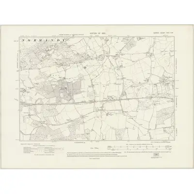 1913 Map of Surrey XXIII.SW, 1920 Print