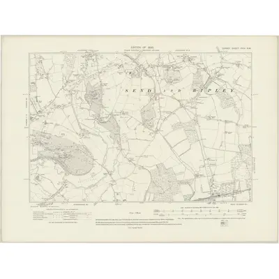 1912 Map of Surrey XXIV.NW, 1920 Print