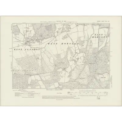 1912 Map of Surrey XXIV.SE, 1920 Print
