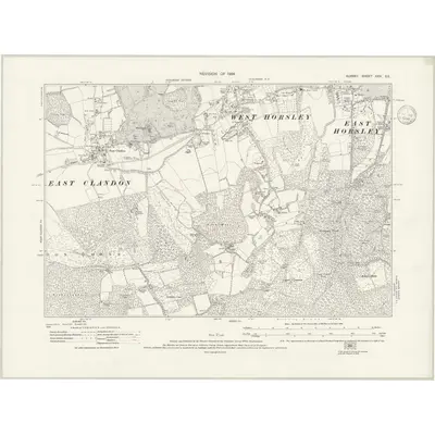 1934 Map of Surrey XXIV.SE, 1936 Print