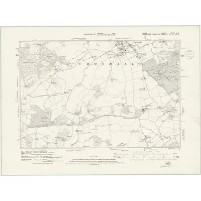1934 Map of Surrey XXIX.NE, 1936 Print