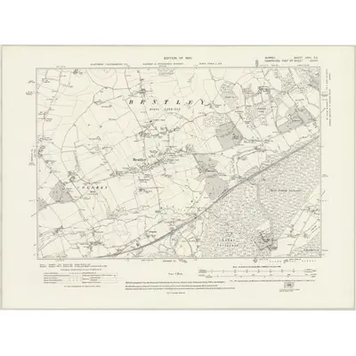 1913 Map of Surrey XXIX.SE, 1920 Print