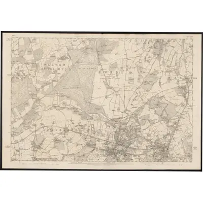 1869 Map of Surrey XXVI, 1874 Print