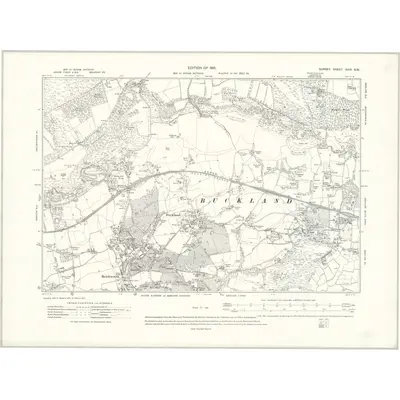 1912 Map of Surrey XXVI.SW, 1915 Print