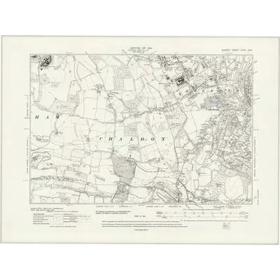 1910 Map of Surrey XXVII.NW, 1931 Print