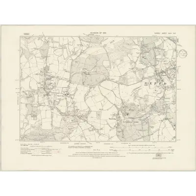 1933 Map of Surrey XXVII.SE, 1939 Print