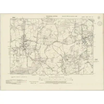 1938 Map of Surrey XXVII.SE, 1944 Print