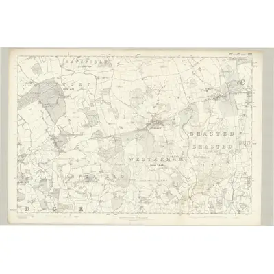 1869 Map of Surrey XXVIII, 1871 Print