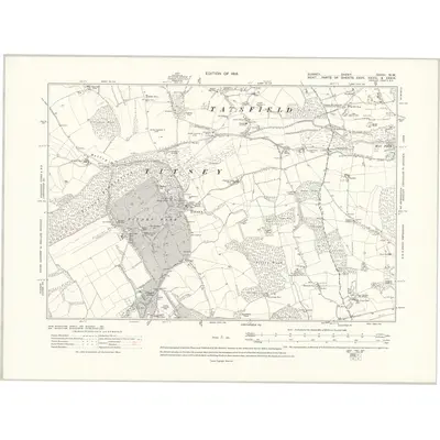 1910 Map of Surrey XXVIII.NW, 1914 Print